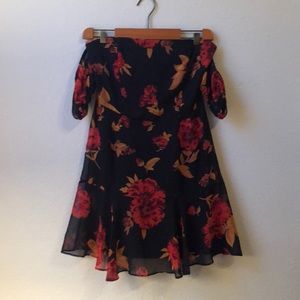 Cotton candy black mini dress